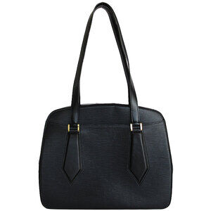 Louis Vuitton Voltaire Black Bag Leather Gold Epi Shoulder